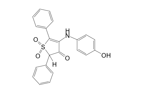 2,5-diphenyl-4-(p-hydroxyanilino)-3(2H)-thiophenone, 1,1-dioxide