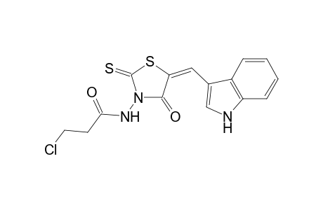 3-[ (3'-Chloropropionyl)amino]-5-[(indol-3'-yl)methylene]-2-thioxothiazolidin-4-one