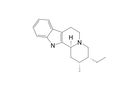 2-ALPHA-METHYL-3-ALPHA-ETHYLINDOLO-[2,3-A]-QUINOLIZIDINE