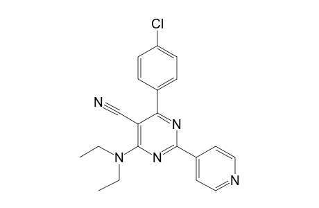 4-(p-CHLOROPHENYL)-6-(DIETHYLAMINO)-2-(4-PYRIDYL)-5-PYRIMIDINECARBONITRILE