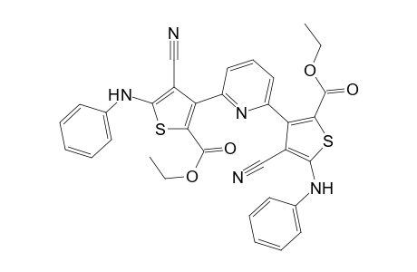 2,6-Bis-(4-cyano-5-(phenylamino)-2-(ethoxycarbonyl)thiophen-3-yl)pyridine