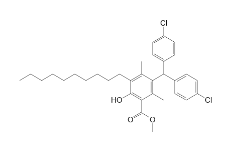 Methyl 3-(bis(4-chlorophenyl)methyl)-5-decyl-6-hydroxy-2,4-dimethylbenzoate