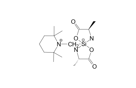 (DELTA,S,S)-BIS-[ALANINATO-(2-)-N,O]-[(2,2,6,6-TETRAMETHYLPIPERIDINIO)-METHYL]-SILICATE