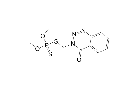 phosphorodithioic acid, O,O-dimethyl ester, S-ester with S-(mercaptomethyl)-1,2,3-benzotriazin-4(3H)-one