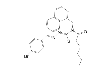 4-bromobenzaldehyde [(2Z)-5-butyl-3-(1-naphthylmethyl)-4-oxo-1,3-thiazolidin-2-ylidene]hydrazone