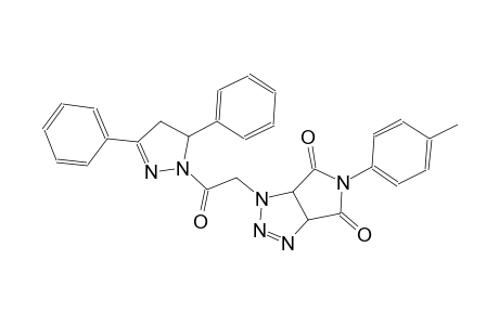 1-[2-(3,5-diphenyl-4,5-dihydro-1H-pyrazol-1-yl)-2-oxoethyl]-5-(4-methylphenyl)-3a,6a-dihydropyrrolo[3,4-d][1,2,3]triazole-4,6(1H,5H)-dione