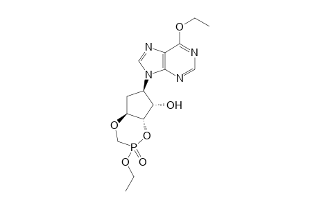 9-{(1'.beta.,2'.alpha.,3'.alpha.,4'.beta.)-4'-[Ethoxy(hydroxy)phosphorylmethoxy]-2',3'-dihydroxycyclopentyl}purine 3',4'-cyclic ester