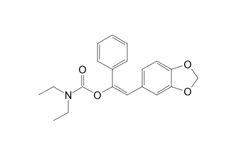 (E)-1-N,N-Diethylcarbamoyloxy-2-(3",4"-methylenedioxyphenyl)-1-phenylethene