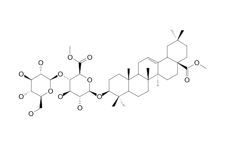 3-O-[BETA-D-GLUCOPYRANOSYL-(1->4)-BETA-D-GLUCURONOPYRANOSYL]-OLEANOLIC-ACID-28-O-METHYLESTER