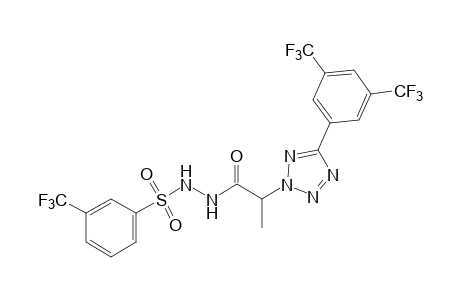 1-{2-[5-(alpha,alpha,alpha,alpha',alpha',alpha'-hexafluoro-3,5-xylyl)-2H-tetrazol-2-yl]propionyl}-2-[(alpha,alpha,alpha-trifluoro-m-tolyl)sulfonyl]hydrazine