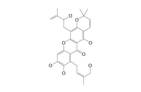 1,6,7-TRIHYDROXY-6',6'-DIMETHYL-2H-PYRANO-(2',3':3,2)-4-(2-HYDROXY-3-METHYLBUT-2-ENYL)-8-(3-HYDROXY-METHYLBUT-3-ENYL)-XANTHONE;BANNAXANTHONE-G