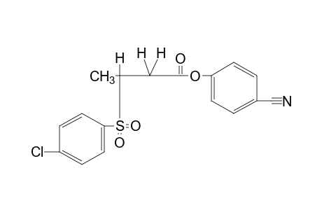 3-[(p-chlorophenyl)sulfonyl]butyric acid, p-cyanophenyl ester