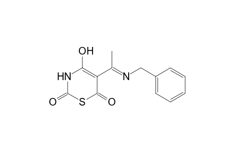 4-Hydroxy-5-(1-benzyliminoethyl)-3,6-dihydro-2H-1,3-thiazine-2,6-dione