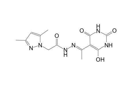 1H-pyrazole-1-acetic acid, 3,5-dimethyl-, 2-[(E)-1-(1,2,3,4-tetrahydro-6-hydroxy-2,4-dioxo-5-pyrimidinyl)ethylidene]hydrazide