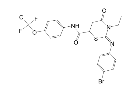 2-(4-Bromo-phenylimino)-3-ethyl-4-oxo-[1,3]thiazinane-6-carboxylic acid [4-(chloro-difluoro-methoxy)-phenyl]-amide