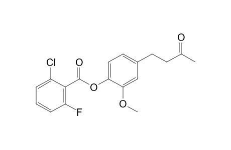 4-(4-hydroxy-3-methoxyphenyl)-2-butanone, 2-chloro-6-fluorobenzoate (ester)