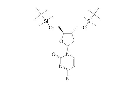 1-[3'-C-TERT.-BUTYL-DIMETHYLSILOXYMETHYL)-5'-O-(TERT.-BUTYLDIMETHYLSILYL)-2',3'-DIDEOXY-ALPHA-D-ERYTHRO-PENTOFURANOSYL]-CYTOSINE