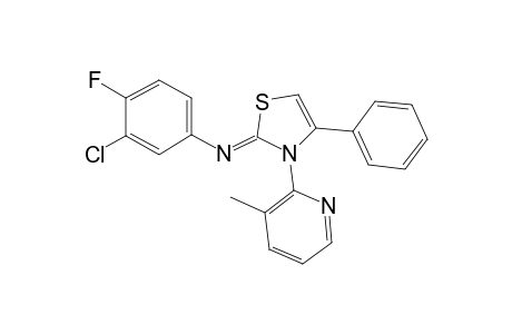 (3-chloro-4-fluoro-phenyl)-[3-(3-methyl-pyridin-2-yl)-4-phenyl-3H-thiazol-2-ylidene]-amine