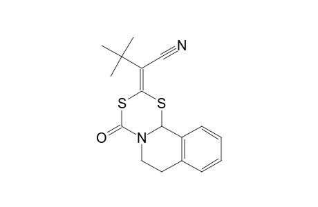 Butanenitrile, 2-(7,11b-dihydro-4-oxo-4H,6H-1,3,5-dithiazino[4,5-a]isoquinolin-2-ylidene)-3,3-dimethyl-