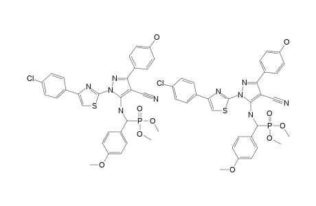 DIMETHYL-[1-[4-(4-CHLOROPHENYL)-THIAZOL-2-YL]-4-CYANO-3-(4-HYDROXYPHENYL)-1H-PYRAZOL-5-YLAMINO]-(4-METHOXYPHENYL)-METHYLPHOSPHONATE