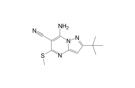 7-amino-2-tert-butyl-5-(methylthio)pyrazolo[1,5-a]pyrimidine-6-carbonitrile