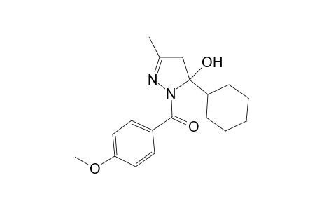 5-Cyclohexyl-1-(4-methoxybenzoyl)-3-methyl-4,5-dihydro-1H-pyrazol-5-ol