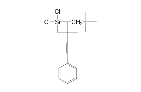 E-1,1-DICHLORO-3-METHYL-(2'-PHENYLETHINYL)-2-NEOPENTYL-1-SILACYCLOBUTANE