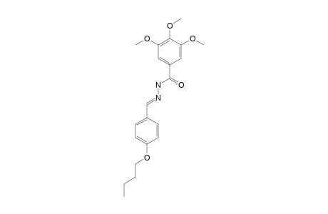 (2E)-N'-(4'-BUTHOXYBENZILIDENE)-3,4,5-TRIMETHOXYBENZOHYDRAZIDE