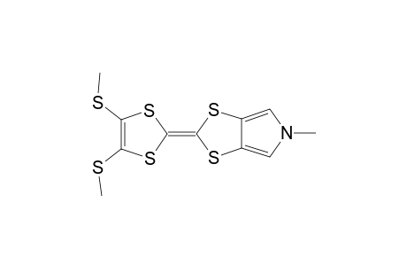 5-METHYL-2-[4,5-BIS-(METHYLTHIO)-1,3-DITHIOLE-2-YLIDEN]-(1,3)-DITHIOLO-[4,5-C]-PYRROLE