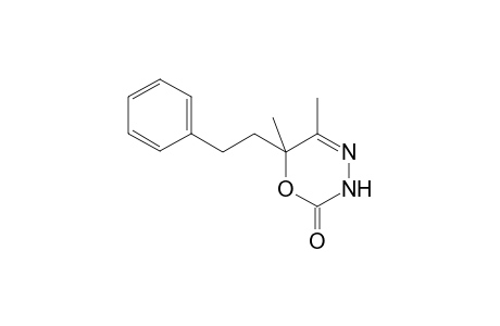 2H-1,3,4-Oxadiazin-2-one, 3,6-dihydro-5,6-dimethyl-6-(2-phenylethyl)-