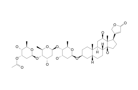 3'''-ACETYL-DIGOXIN,(3-BETA-O-(3'''-ACETYL)-TRI-BETA-D-DIGITOXOSID,5-BETA-H,12-BETA-OH)