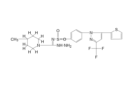 4-methyl-N-{{p-[5-(2-thienyl)-3-(trifluoromethyl)pyrazol-1-yl]phenyl}sulfonyl}-1-piperidinecarboximidic acid