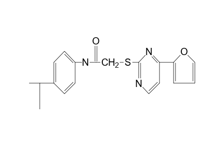 2-{[4-(2-furyl)-2-pyrimidinyl]thio}-4'-isopropylacetanilide