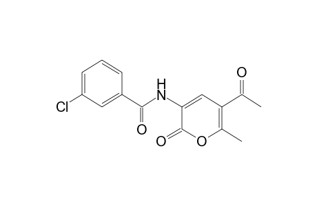 N-(5-ACETYL-6-METHYL-2-OXO-2H-PYRAN-3-YL)-m-CHLOROBENZAMIDE