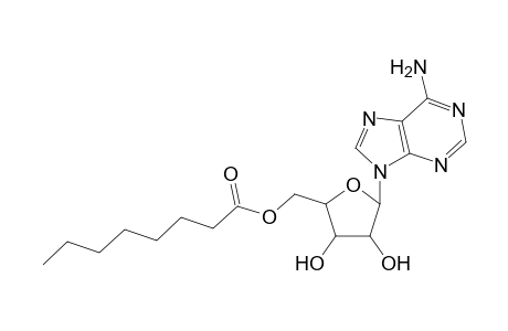 caprylic acid (5-adenin-9-yl-3,4-dihydroxy-tetrahydrofuran-2-yl)methyl ester