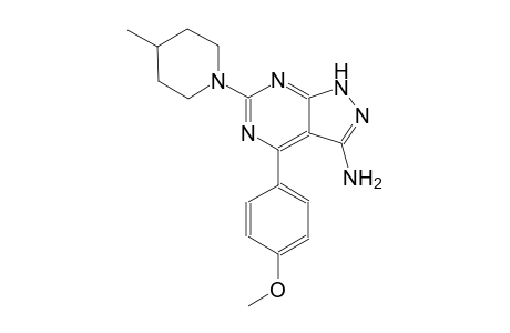 4-(4-methoxyphenyl)-6-(4-methyl-1-piperidinyl)-1H-pyrazolo[3,4-d]pyrimidin-3-amine