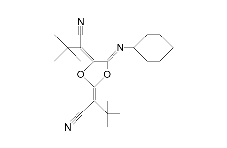 Butanenitrile, 2,2'-[5-(cyclohexylimino)-1,3-dioxolane-2,4-diylidene]bis[3,3-dimethyl-