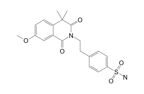 4-[2-(3,4-DIHYDRO-7-METHOXY-4,4-DIMETHYL-1,3-DIOXO-2-(1H)-ISOQUINOLINYL)-ETHYL]-BENZENESULFONAMIDE