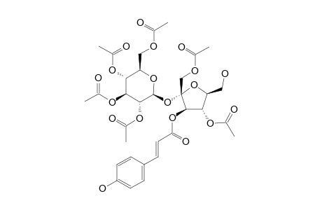 MUMEOSE-J;1,4,2',3',4',6'-HEXA-O-ACETYL-3-O-(E)-PARA-COUMAROYL-SUCROSE