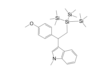 3-(2-(1,1,1,3,3,3-hexamethyl-2-(trimethylsilyl)trisilan-2-yl)-1-(4-methoxyphenyl)ethyl)-1-methyl-1H-indole