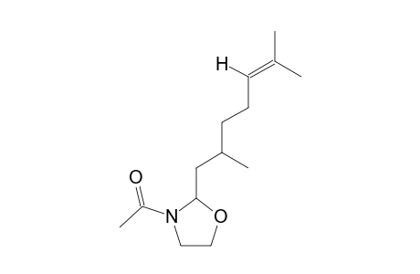 TRANS-3-ACETYL-2-(2',6'-DIMETHYL-5'-HEPTENYL)-OXAZOLIDINE;(DIASTEREOMER-A)