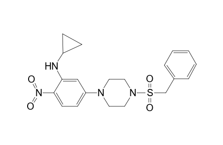 benzenamine, N-cyclopropyl-2-nitro-5-[4-[(phenylmethyl)sulfonyl]-1-piperazinyl]-