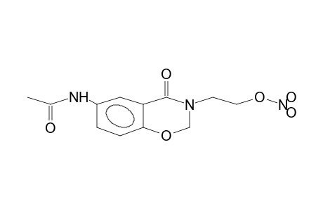 nitric acid 2-(6-acetamido-4-keto-2H-1,3-benzoxazin-3-yl)ethyl ester