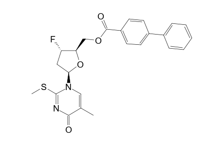 1-(2,3-DIDEOXY-3-FLUORO-5-O-(4-PHENYLBENZOYL)-BETA-D-ERYTHRO-PENTOFURANOSYL)-5-METHYL-2-METHYLTHIOPYRIMIDIN-4(1H)-ONE