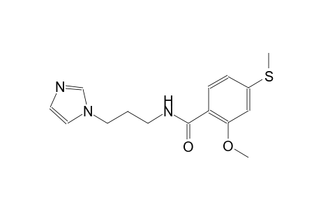 N-[3-(1H-imidazol-1-yl)propyl]-2-methoxy-4-(methylsulfanyl)benzamide