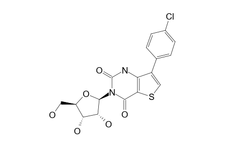 3-(BETA-D-RIBOFURANOSYL)-7-(4-CHLOROPHENYL)-THIENO-[3,2-D]-PYRIMIDINE-2,4-DIONE