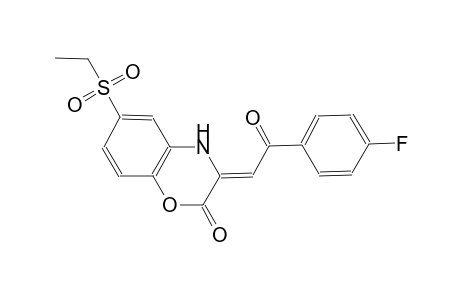 2H-1,4-benzoxazin-2-one, 6-(ethylsulfonyl)-3-[2-(4-fluorophenyl)-2-oxoethylidene]-3,4-dihydro-, (3Z)-