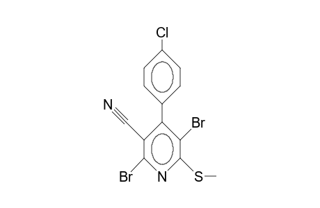 2,5-DIBROM-4-(PARA-CHLORPHENYL)-6-METHYLTHIO-NICOTINONITRIL