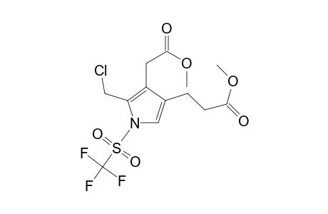 1H-Pyrrole-3-propanoic acid, 5-(chloromethyl)-4-(2-methoxy-2-oxoethyl)-1-[(trifluoromethyl)sulfonyl]-, methyl ester