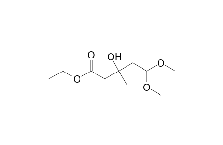 Ethyl 3-hydroxy-5,5-dimethoxy-3-methylpentanoate